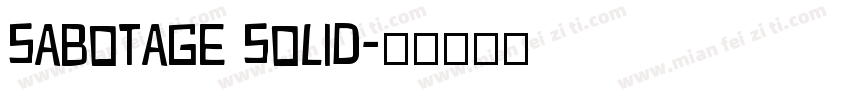 Sabotage Solid字体转换